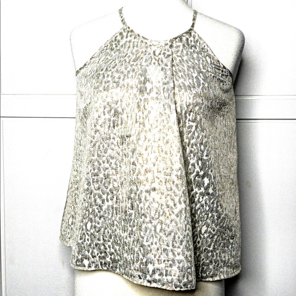 Ivory Cami with Metallic Print